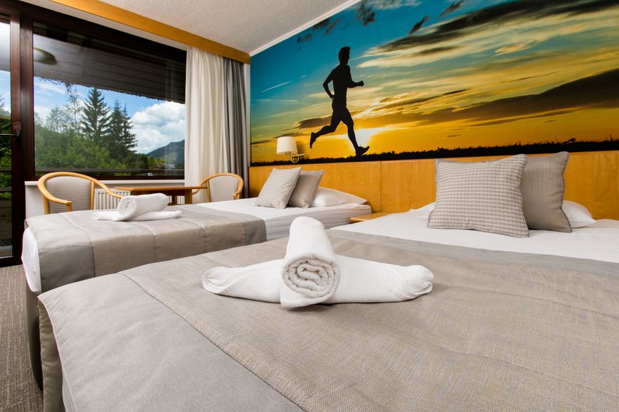 Dvoulůžkov&yacute; pokoj, sprcha/WC (cca 18 m&sup2;), P