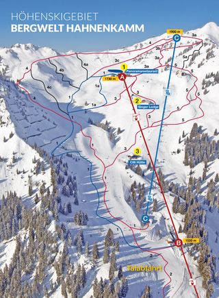 Pistenplan Bergwelt Hahnenkamm