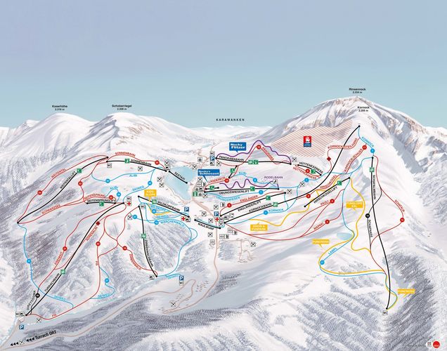 Plano de las pistas Turracher Höhe