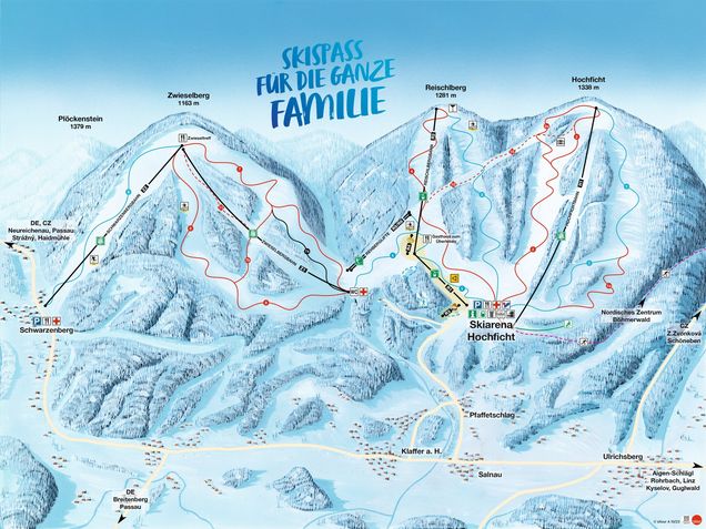 Plán zjazdoviek Hochficht