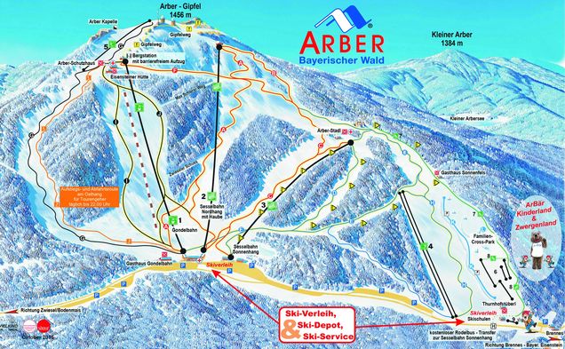 Piste map Arber