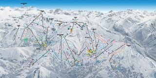 Mapa sjezdovek Les Sybelles