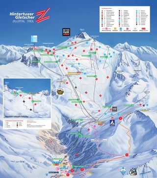 Pistenplan Hintertuxer Gletscher