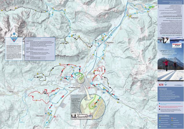 Plano pistas de esquí de fondo Kirchdorf