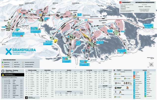 Pisteplan Grandvalira
