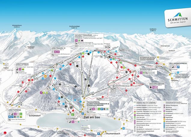 Piantina delle piste Schmittenhöhe - Zell am See