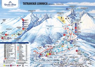 Pistekaart Tatranská Lomnica