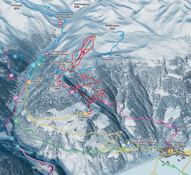 Pistenplan Watles - Mals