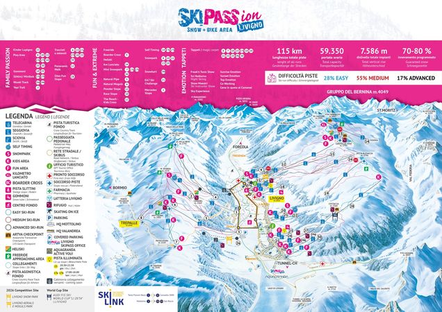 Piste map Livigno