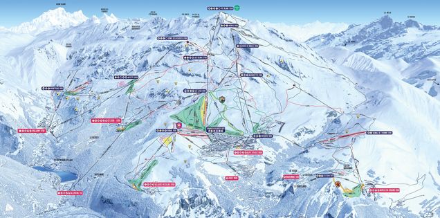 Pistenplan Alpe d'Huez