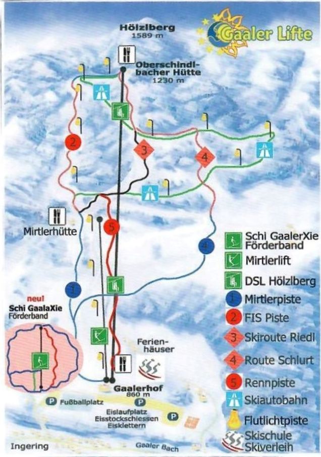 Pistenplan Gaaler Lifte