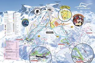 Plan des pistes SuperDévoluy & La Joue du Loup
