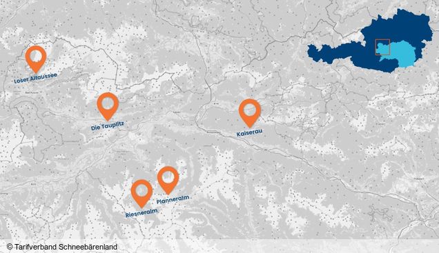 Hartă a pârtiilor Card Urși de zăpadă