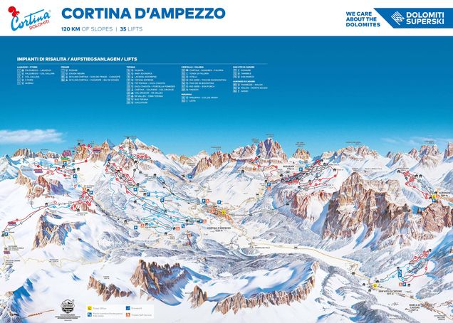 Piste map Cortina d'Ampezzo
