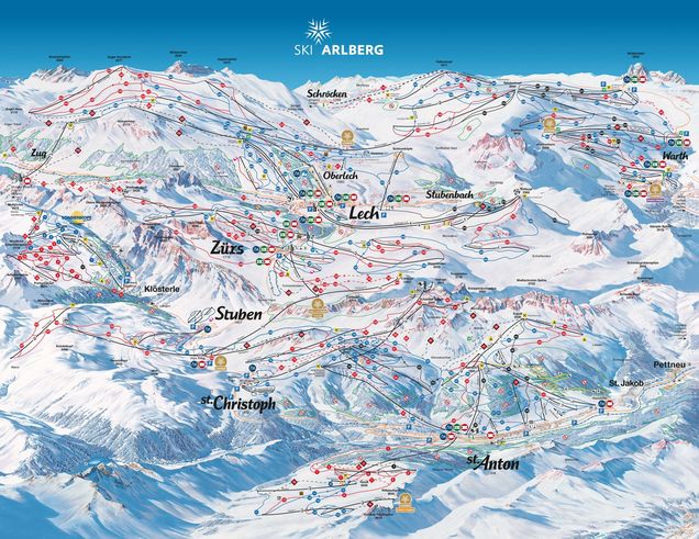 Pistenplan Arlberg