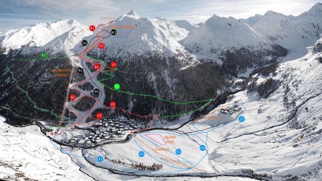 Piste map Pfelders
