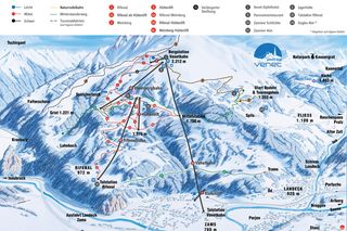 Plan des pistes Venet - Landeck/Zams/Fliess