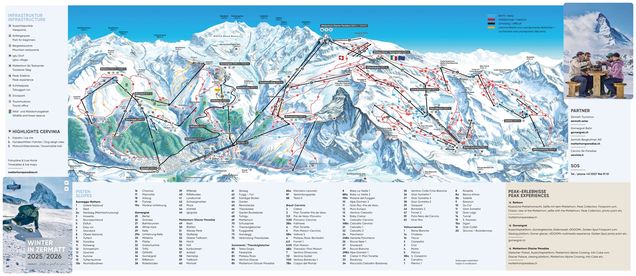 Pistenplan Breuil - Cervinia Valtournenche