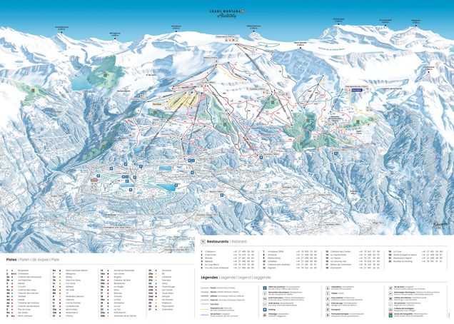 Piste map Crans-Montana