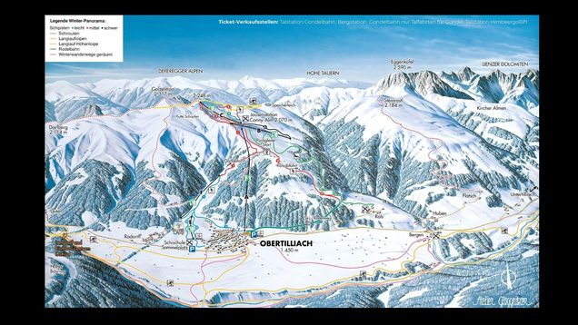 Pistkarta Obertilliach - Golzentipp