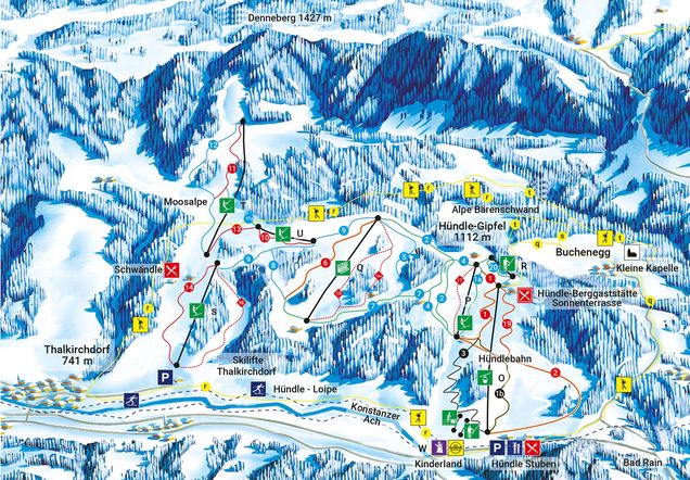 Pistenplan Hündle - Thalkirchdorf