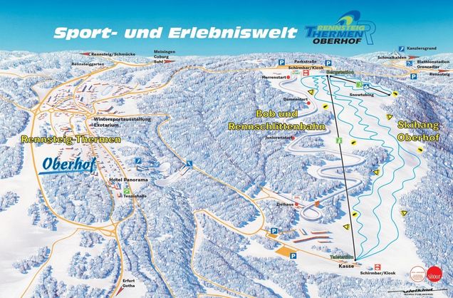 Pistenplan / Karte Skigebiet Oberhof, 