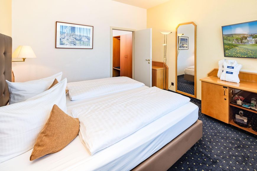 Dvoulůžkov&yacute; pokoj, sprcha/WC (cca 22 m&sup2;, Classic), P