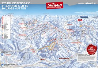 Pistkarta SkiWelt Wilder Kaiser - Brixental
