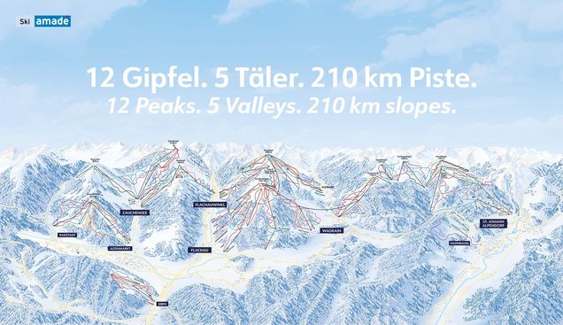 Piste map Snow Space - Salzburger Sportwelt