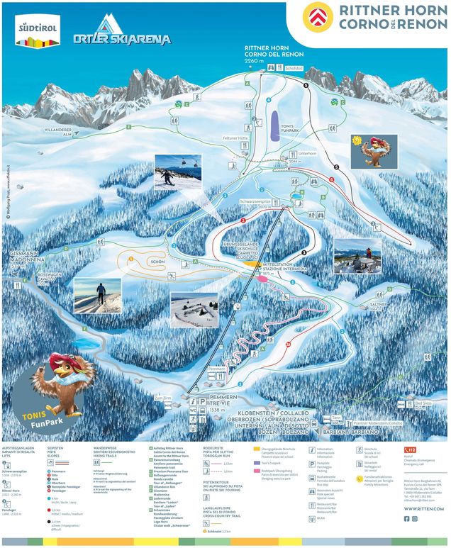 Pistenplan Rittner Horn – Ritten