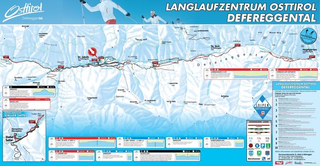 Harta pârtiilor schi fond St. Jakob im Defereggental