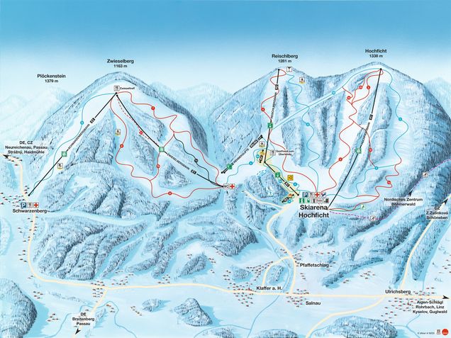 Plan nartostrad Hochficht