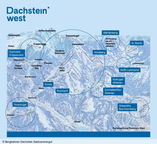 Pistenplan Dachstein West