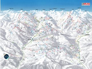 Pistekaart Skicircus Saalbach Hinterglemm Leogang Fieberbrunn