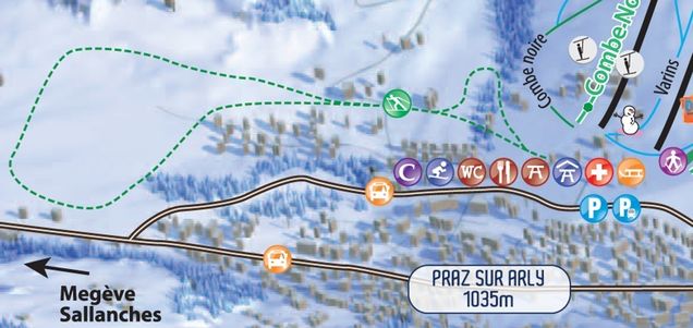 Cross-country map Praz sur Arly