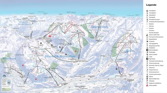 Piste map Montafon