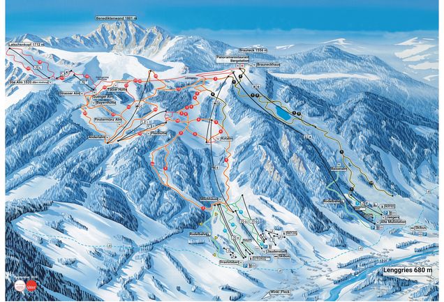 Plan nartostrad Brauneck - Lenggries/Wegscheid
