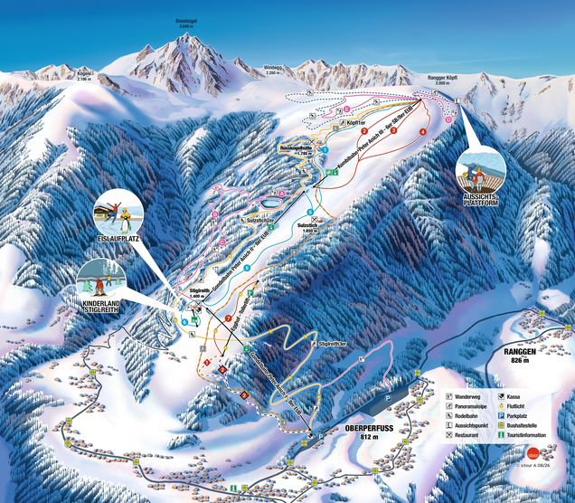 Plano de las pistas Rangger Köpfl