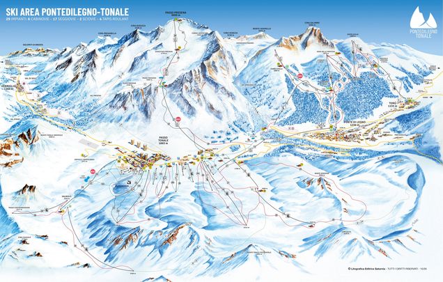 Pistenplan Pontedilegno - Tonale