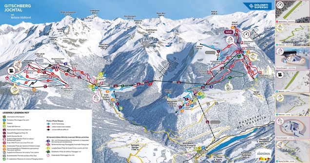 Plán zjazdoviek Gitschberg Jochtal