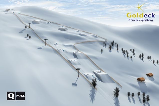 Hartă Snowpark Goldeck Sportberg