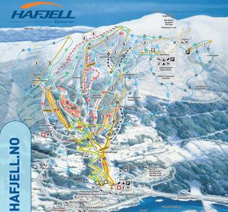 Pistkarta Hafjell Alpine Center