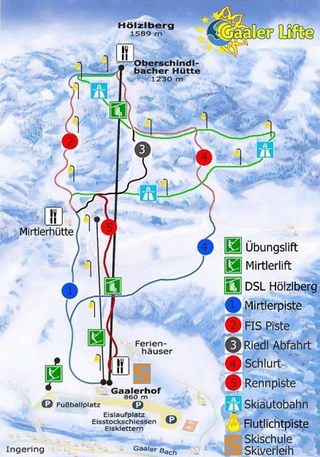 Plan des pistes Gaaler Lifte