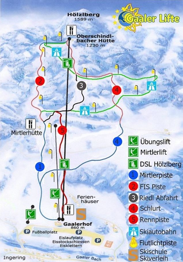 Pistenplan Gaaler Lifte
