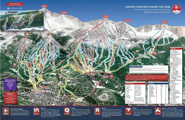 Piste map Breckenridge